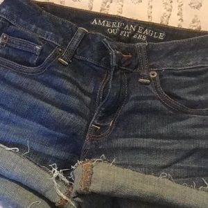 American Eagle shorts dark wash